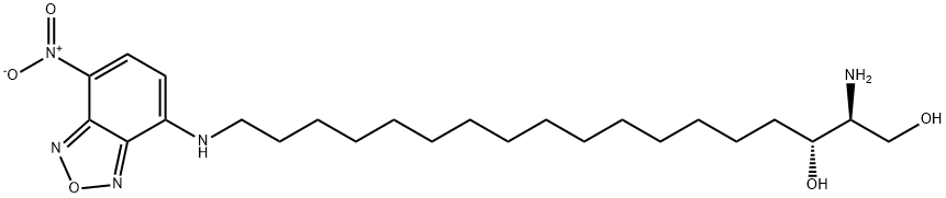 OMEGA(7-NITRO-2-1,3-BENZOXADIAZOL-4-YL)(2S,3R)-2-AMINOOCTADECANE-1,3-DIOL;NBD SPHINGANINE, 1246303-03-6, 结构式