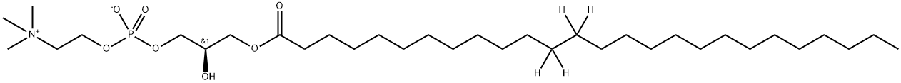 1-hexacosanoyl-d4-2-hydroxy-sn-glycero-3-phosphocholine Struktur