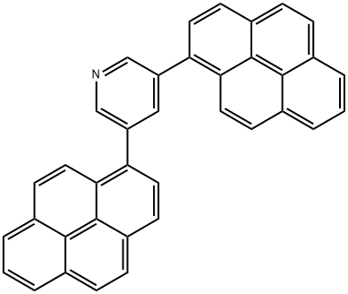 3,5-ジ(1-ピレニル)ピリジン 化学構造式