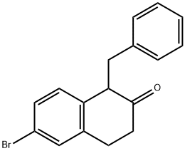 1-benzyl-6-bromo-3,4-dihydronaphthalen-2(1H)-one 化学構造式