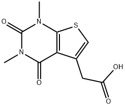 2-(1,3-DiMethyl-2,4-dioxo-1,2,3,4-tetrahydrothieno[2,3-d]pyriMidin-5-yl)acetic acid 化学構造式