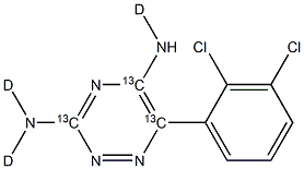 LaMotrigine-13C3,d3, Major Struktur