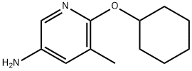 6-(cyclohexyloxy)-5-Methylpyridin-3-aMine 化学構造式