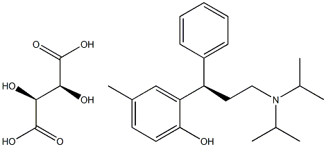 S-(-)-Tolterodine D-Tartrate 化学構造式
