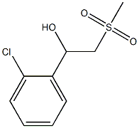 1-(2-クロロフェニル)-2-(メチルスルホニル)エタノール 化学構造式