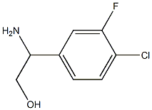 2-アミノ-2-(4-クロロ-3-フルオロフェニル)エタン-1-オール 化学構造式