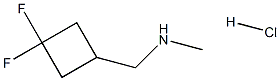 (3,3-Difluorocyclobutyl)-N-MethylMethanaMine hydrochloride,1250444-03-1,结构式