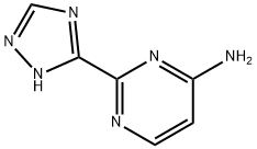 2-(1H-1,2,4-三唑-5-基)嘧啶-4-胺 结构式