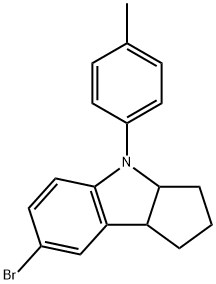 7-溴-1,2,3,3A,4,8B-六氢-4-(4-甲基苯基)环戊二烯并[B]吲哚,1250863-85-4,结构式