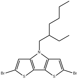 2,6-DibroMo-4-(2-ethylhexyl)-4H-dithieno[3,2-b:2',3'-d]pyrrole Struktur