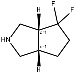 (3AR,6AS)-4,4-DIFLUORO-2,3,3A,5,6,6A-HEXAHYDRO-1H-CYCLOPENTA[C]PY RROLE, 1251008-46-4, 结构式