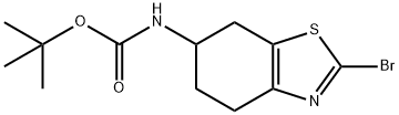 (2-ブロモ-4,5,6,7-テトラヒドロベンゾ[D]チアゾール-6-イル)カルバミン酸TERT-ブチル 化学構造式