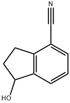 1-hydroxy-2,3-dihydro-1H-indene-4-carbonitrile 化学構造式