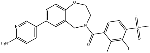 1251156-08-7 [7-(6-氨基-3-吡啶基)-2,3-二氢-1,4-苯并氧氮杂卓-4(5H)-基][3-氟-2-甲基-4-(甲基磺酰基)苯基]-甲酮