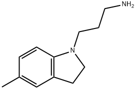 3-(5-甲基吲哚啉-1-基)丙-1-胺, 125178-77-0, 结构式