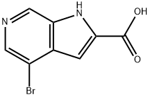 4-溴-1H-吡咯并[2,3-C]吡啶-2-羧酸 结构式