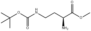 (2S)-2-Amino-4-[(tert-butoxycarbonyl)amino]butanoic acid methyl ester Structure