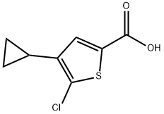 5-Chloro-4-cyclopropylthiophene-2-carboxylic acid Structure