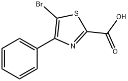 5-溴-4-苯基噻唑-2-甲酸 结构式