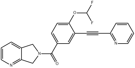 Methanone, [4-(difluoroMethoxy)-3-[2-(2-pyridinyl)ethynyl]phenyl](5,7-dihydro-6H-pyrrolo[3,4-b]pyridin-6-yl)-|Methanone, [4-(difluoroMethoxy)-3-[2-(2-pyridinyl)ethynyl]phenyl](5,7-dihydro-6H-pyrrolo[3,4-b]pyridin-6-yl)-