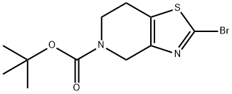 2-ブロモ-6,7-ジヒドロチアゾロ[4,5-C]ピリジン-5(4H)-カルボン酸TERT-ブチル 化学構造式