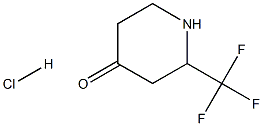 2-(trifluoromethyl)piperidin-4-one hydrochloride 结构式