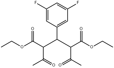 2,4-二乙酰-3-(3,5-二氟苯基)-戊二酸二乙酯, 1253792-42-5, 结构式