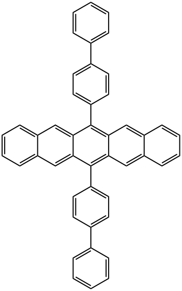 6,13-ビス(4-ビフェニリル)ペンタセン 化学構造式