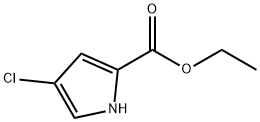 4-クロロ-1H-ピロール-2-カルボン酸エチル 化学構造式