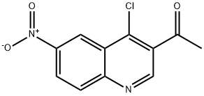 1-(4-氯-6-硝基喹啉-3-基)-乙酮 结构式