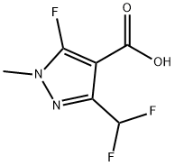3-(二氟甲基)-5-氟-1-甲基-1H-吡唑-4-羧酸 结构式