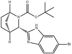 (1R,3S,4S)-3-(6-溴-1H-苯并咪唑-2-基)-2-氮杂双环[2.2.1]庚烷-2-羧酸叔丁酯,1256387-74-2,结构式