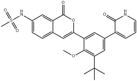 N-[3-[3-tert-Butyl-2-Methoxy-5-(2-oxo-1H-pyridin-3-yl)phenyl]-1-oxo-isochroMen-7-yl]MethanesulfonaMide Structure