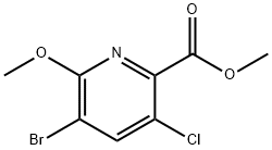 Methyl 5-broMo-3-chloro-6-Methoxypicolinate Structure