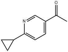 1-(6-环丙基吡啶-3-基)乙-1-酮 结构式