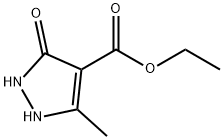 3-酮-4-甲酸乙酯-5-甲基吡唑啉, 125732-40-3, 结构式
