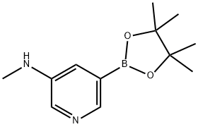 N-Methyl-5-(4,4,5,5-tetraMethyl-1,3,2-dioxaborolan-2-yl)pyridin-3-aMine 化学構造式