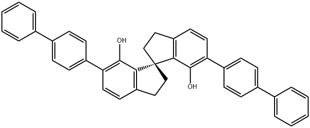 (S)-6,6'-双([1,1'-联苯]-4-基)-2,2',3,3'-四氢-1,1'-螺二[1H-茚]-7,7'-二醇 结构式