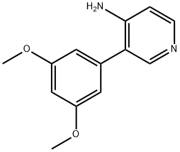 3-(3,5-diMethoxyphenyl)pyridin-4-aMine Structure