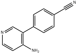 4-(4-氨基吡啶-3-基)苯甲腈 结构式