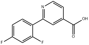 2-(2,4-Difluorophenyl)isonicotinic acid 结构式