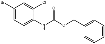 N-(4-ブロモ-2-クロロフェニル)カルバミン酸ベンジル 化学構造式
