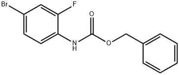 N-(4-溴-2-氟苯基)氨基甲酸苄酯, 1259078-16-4, 结构式