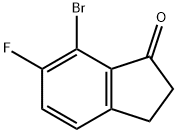 7-溴-6-氟-2,3-二氢-1H-茚-1-酮,1260011-83-3,结构式