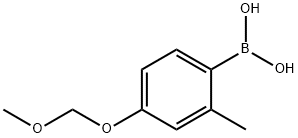 (4 -(甲氧基甲氧基)-2 - 甲基苯基)硼酸 结构式