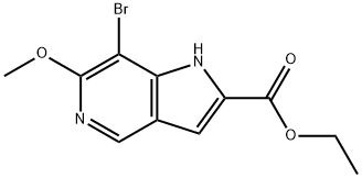 7-BroMo-6-Methoxy-5-azaindole-2-carboxylic acid ethyl ester,1260381-26-7,结构式