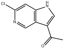 1-(6-氯-1H-吡咯并[3,2-C]吡啶-3-基)乙酮 结构式