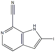 7-Cyano-2-iodo-6-azaindole 结构式