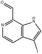 3-Iodo-6-azaindole-7-carboxaldehyde 化学構造式