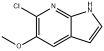 6-CHLORO-5-METHOXY-7-AZAINDOLE, 1260382-00-0, 结构式